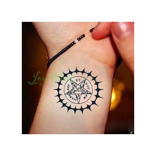 Waterproof Temporary Tattoo Sticker Black Butler Contract Symbol compass anime tatto flash tatoo fake tattoos for men women