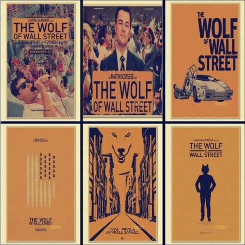 The Wolf of Wall Street Oscar Poster retro decorative painting wall sticker #A1001