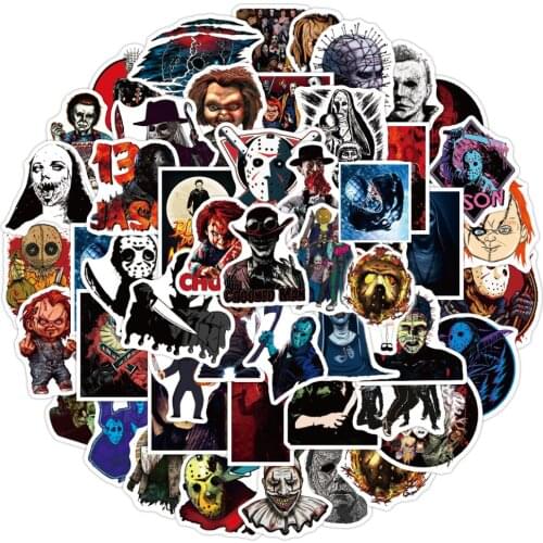 10/30/50pcs Mix Horror Movies Graffiti Stickers DIY Waterproof Skateboard Laptop Luggage Notebook Phone Sticker Decals Kids Toy