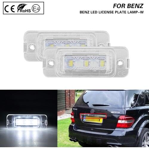 2Pcs Led Number License Plate Light Bulb Error Free Number Plate Lamp For Benz W164 X164 W251