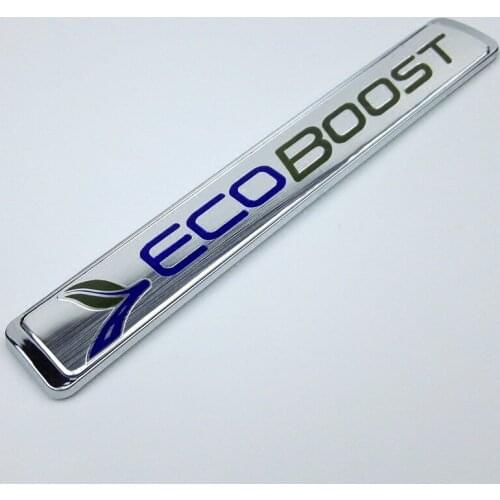 3D ABS plastic ECO BOOST ECOBOOST Emblem Badge Car sticker Auto Tailgate Rear Trunk Chrome Nameplate Decal Car Styling