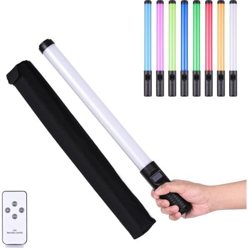 RGB Colorful LED Stick Fill Light Handheld 20W 3000K-6000K LED Flash Light stick Speedlight Photographic Lighting