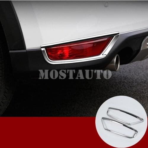 For Mazda CX-5 KF ABS Chrome Rear Fog Light Lamp Trim Cover 2017-2019 2pcs Car Accessories Interior Car Decor Car Trim