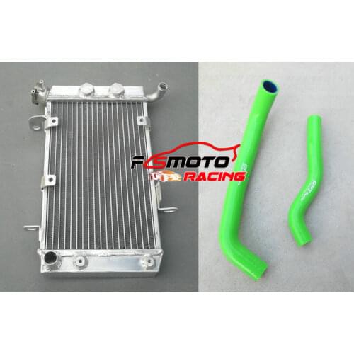 For Suzuki LTZ400;Kawasaki KFX400;Arctic Cat DVX400 2003-2008 LTZ/KFX/DVX 400 Aluminum Radiator & Green Hose