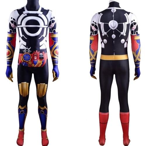 Men Women Anime Printed Jumpsuits Adult Kids Robot Cosplay Costume Zentai Lycra Tight Bodysuit Fitness Romper Outfits for Party