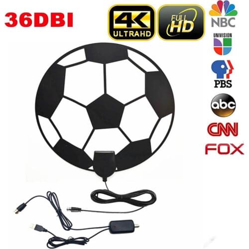 Qiyuntong Indoor HD Signal Amplifier Digital TV Antenna HDTV 4K 50 Miles Range 25DB For VHF UHF HDTV Antenna TV Signal Receiver