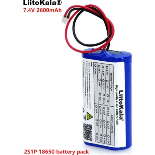 LiitoKala 7.2 V / 7.4 V / 8.4 V 18650 lithium battery 2600 mA Rechargeable battery pack megaphone speaker protection board
