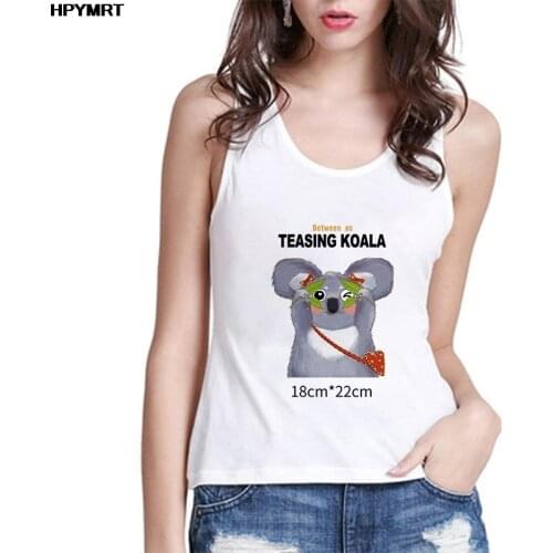 Cute Teasing Koala printing Tank Tops Oversize Casual Harajuku Kawaii Graphics Sleeveless Tee Women Fashion Vest Female Clothing