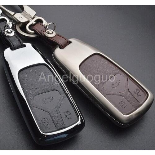 Metal key protect shell key cases bag cover for AUDI 2016 2017 Q7 A4L TT TTS