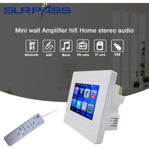 Mini Amplifier Bluetooth usb fm hifi Home Theater Amplifiers Audio Stereo Music Player Host Built-in digital Radio with TF Card