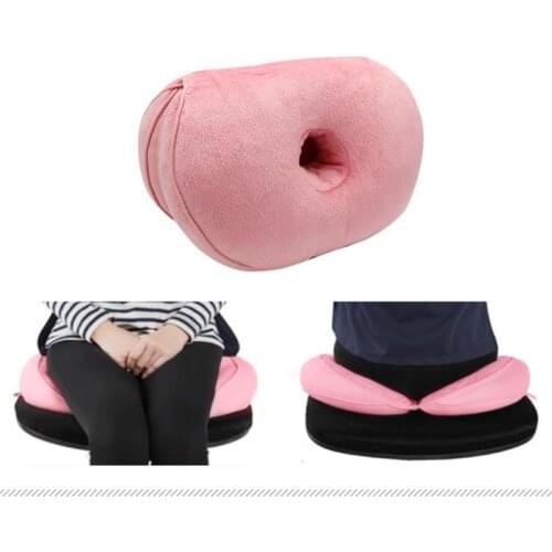 Multifunctional Dual Comfort Cushion Plush Accommodable Posture Correction Memory Foam Seat of Hip Lift Seat Cushions