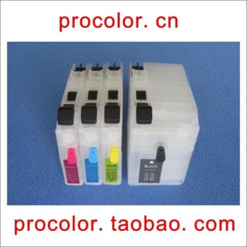 PROCOLOR refillable inkjet cartridge LC-529XL BK(70ML)/LC-525XL C/LC-525XL M/LC-525XL Y for BROTHER DCP-J100/DCP-J105/MFC-J200