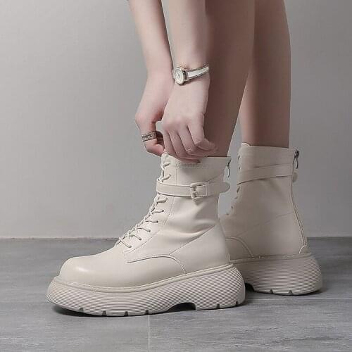 Fashion Women Boots Quality Leather Ankle Boots For Women Autumn Winter Shoes Hidden Heel Women Ankle Boots Ladies Winter Shoes