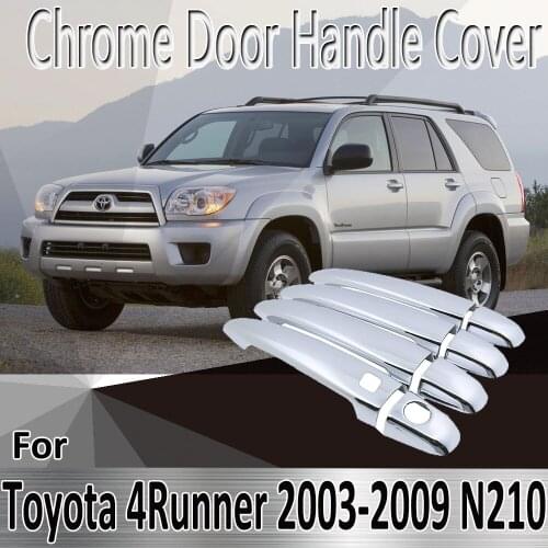 For Toyota 4Runner Hilux Surf N210 2003~2009 2004 Styling Stickers Decoration Chrome Door Handle Cover Refit Car Accessories