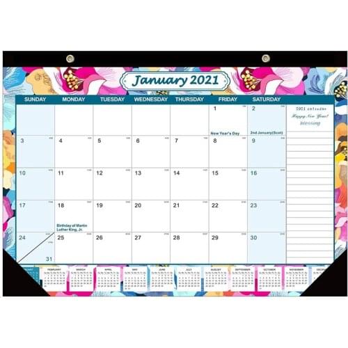 Desk Calendar 17Inch x 12Inch Large Monthly Wall Hang Calendar for Planning,Runs From January 2021 to December 2021