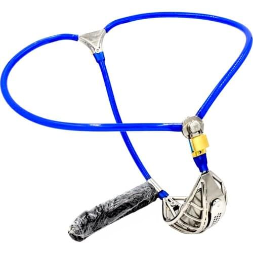 Stainless Steel Invisible Male Chastity Belt Device Removable Dildo Anal Plug Gay Fetish BDSM Bondage Cock Cage Sex Toys for Men