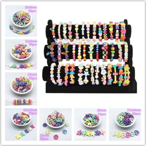New Children Toys Girl Bead Puzzle Handmade DIY Material Bag Girl Bracelet Necklace Girl Toys