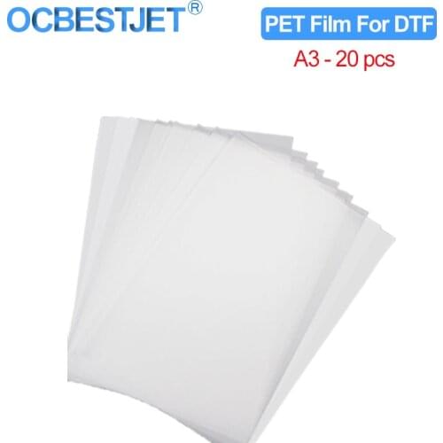 20PC A3 PET Transfer Film For Direct Transfer Film Printing For DTF Ink Printing PET Film Printing And Transfer