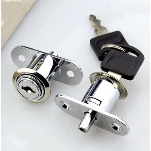 Useful Cam Cylinder Locks 23/32mm Tongue Door Bolt Latch Wooden Cabinet Wardrobe Sliding Door with Key Alloy Furniture Hardware