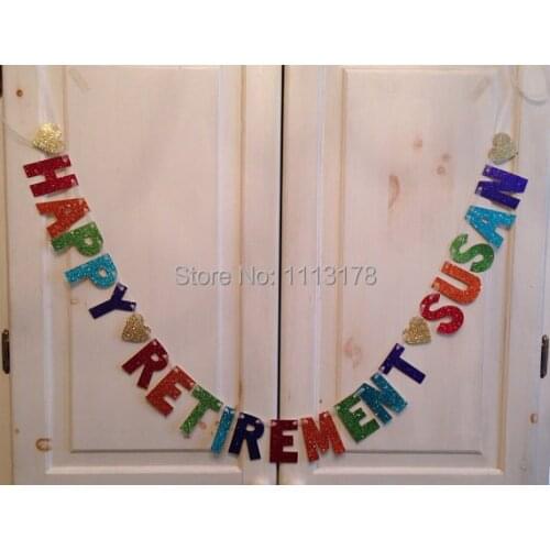 Custom Retirement Banner -- Graduation Photo Prop / Decoration personalized garland