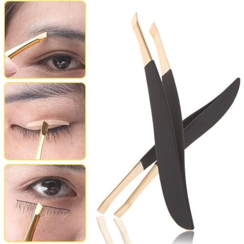 1Pc Professional Stainless Steel Tweezer Eyebrow Face Nose Hair Clip Remover Tool Banana Clip