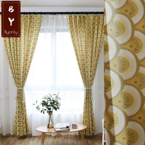 Simple Nordic Japanese-style Simple Linen Curtain Finished Custom Semi-shading Living Room Bedroom Floor Floating Curtain Fabric
