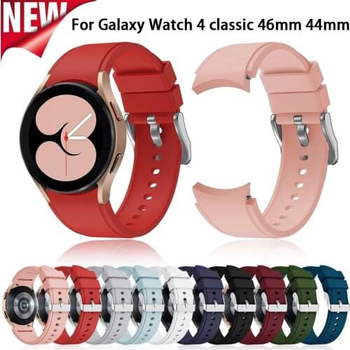 20mm Original Soft Silicone Band for Samsung Galaxy Watch 4 44MM Watchband Bracelet Strap For Galaxy Watch 4 classic 42MM/46mm