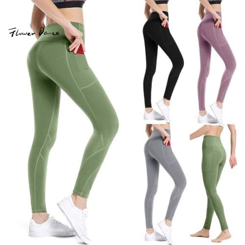 FlowerDance Sport Leggings Sport Women Fitness Gym Leggings Yoga Pants Seamless Workout Out Pocket Leggings Athletic Pants