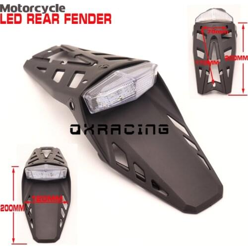 Universal Portative Motorcycle For Enduro Trailbikes LED Rear Licence Fender Tail Light For Honda XR400 CRF250 CRF450