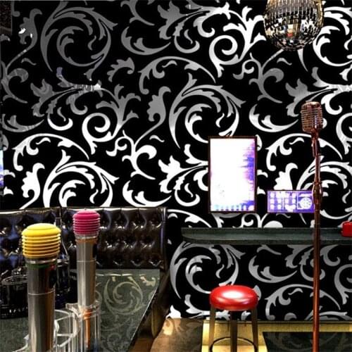 High-end mural karaoke flash wall covering 3d reflective special bar theme box corridor ceiling sofa background wall paper paper