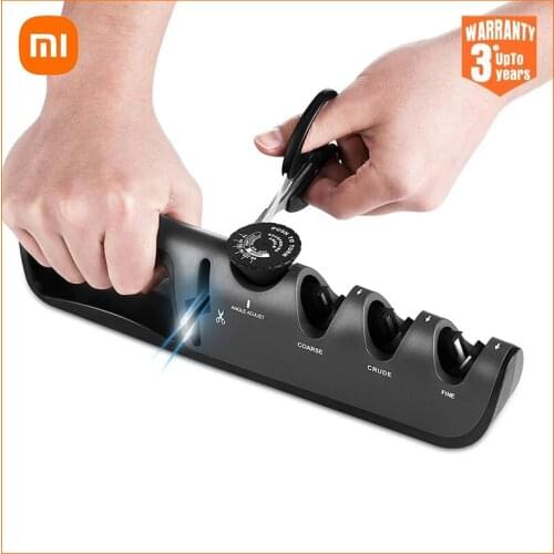 Xiaomi Mijia Adjustable Knife Sharpener 4 Stage Angle Whetstone Knives Sharpener Professional Kitchen Grinder Scissor Sharpening