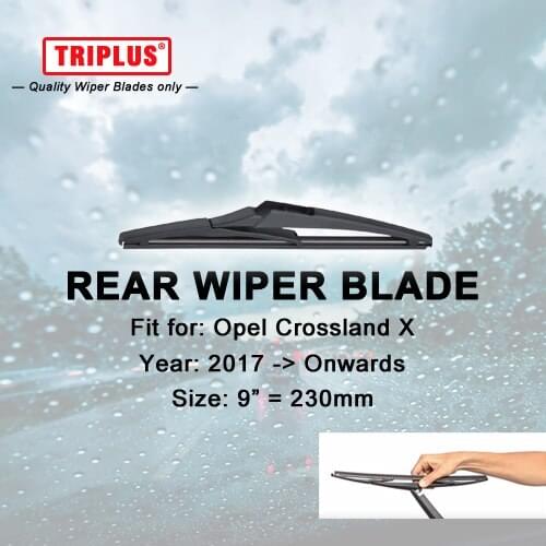 Rear Wiper Blade for Opel Crossland X (2017-Onwards) 1pc 9" 230mm