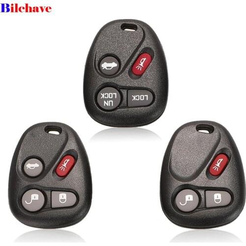 Bilchave 10pcs For Buick Hummer H3 GMC For Chevrolet Colorado Isuzu FOB 3/4 Buttons Remote Car Key Shell Case Cover Replacement