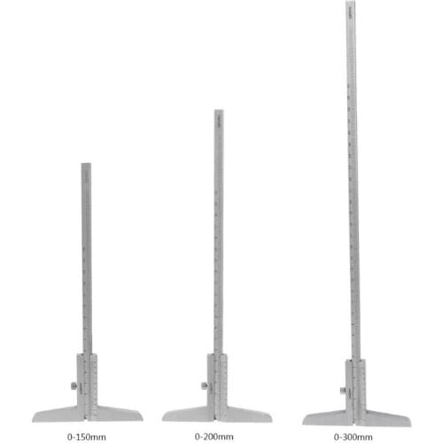 0-150mm 200mm 300mm Depth Vernier Caliper 0.02mm Accuracy Depth Gauge Depth Measuring Tool