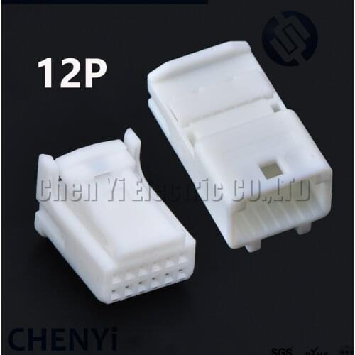 1 set 12 pin female auto connector car wiring housing connector vehicle central control cable socket 1318774-1 For Toyota