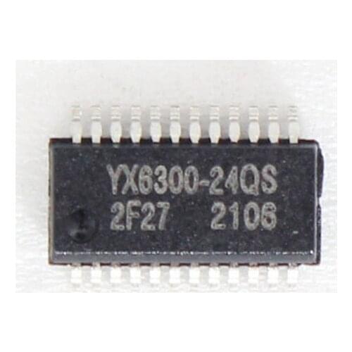 10PCS YX6300-24QS MP3 Chip UART Serial MP3 Decoder Chip (Alternative of YX6300-24SS)