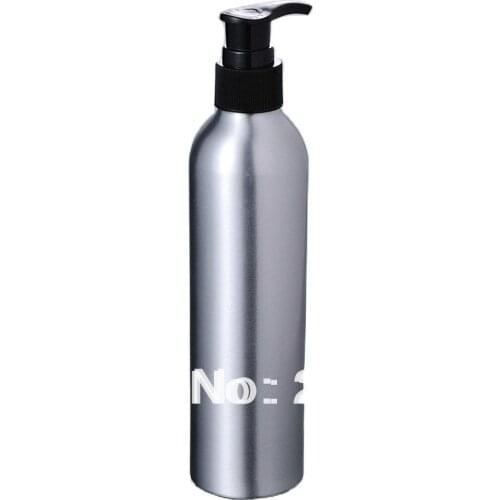 100pcs 120ml Aluminium bottle pump bottle with black press pump