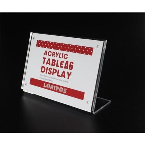 150*100mm L strong magnetic advertising tag sign card display stand Acrylic table Desk menu price Label Holder Stand