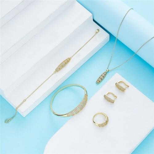 2021 May hot selling accessories wedding jewelry set for women Mixed color jewelry set copper high quality jewelry set