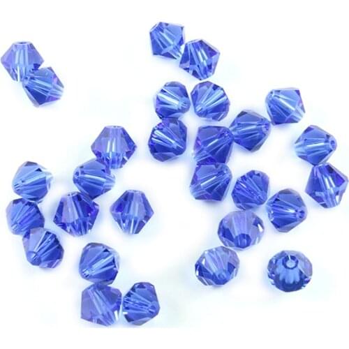 1440pcs/bag Sapphire Color 6mm Crystal Bicone Beads Ornament Jewelry Handmade products Beads Loose Beads for Diy Jewelry Making