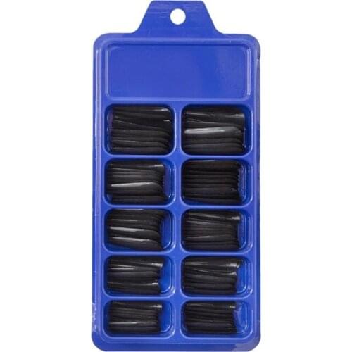 Black Fake Nails Big Acrylic Nails Tip 100pcs Big Size Full Cover Nails Fake Simple False Nails BLC-032