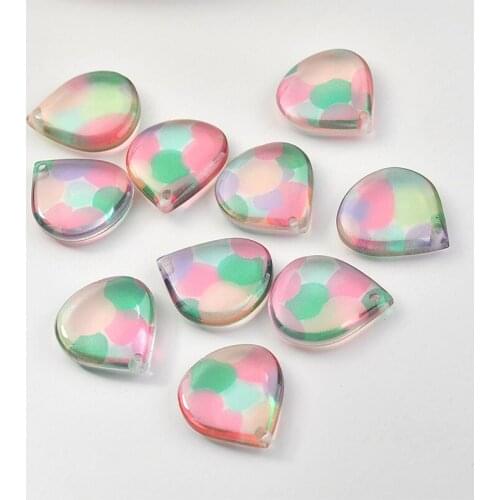 Diy jewelry earrings pendants accessory 30pcs/lot handmade geometric Water drop shape resin charms