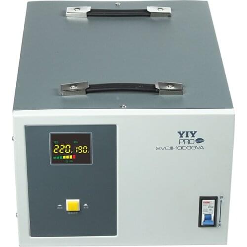 SVC-10KVA split phase AC220V automatic voltage regulator stabilizer monophasic SERVO TYPE/COLORFUL DISPLAY/in stock no waiting