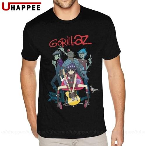Gorillaz Tee Adult Great Quality Tees Shirt Homme Short Sleeve Cheap Price Brand Merch