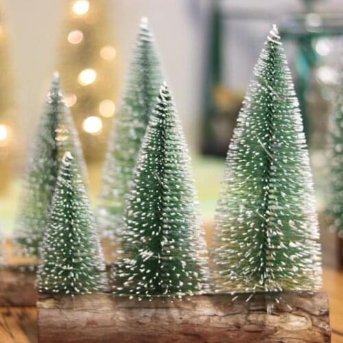 Artificial Mini Christmas Tree Snow Frost Small Pine Tree Christmas Decoration