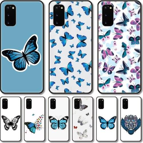 Beautiful butterfly Phone Case For Samsung Galaxy Note S21 20 10 9 E Lite UW Ultra 5G PRO Black Shell Cover