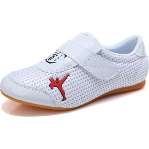 Taekwondo Shoes White Man Women Taekwondo Sport Sneakers Boxing Karate Shoes Sneakers Kids Training Lightweight Flat