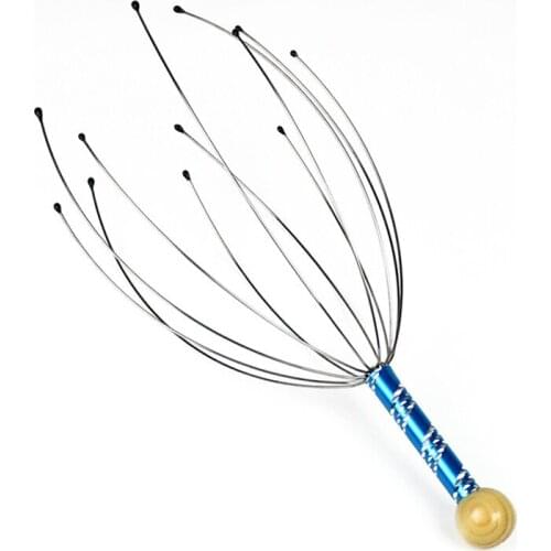 1PCS Unisex Octopus Head Scalp Relaxation Massage Pain Relief Body Massager Stress Release Relaxing Claw Metal Massager Device