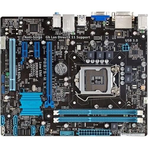 For Asus P8B75-M LX Desktop Motherboard B75 Socket LGA 1155 i3 i5 i7 DDR3 16G uATX UEFI BIOS Original Used Mainboard On Sale