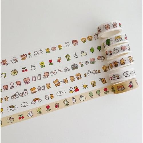 MINKYS Kawaii Cute Lovely Girls 5M Washi Masking Tape Diary Decorative Adhesive Tape Korean School Stationery
